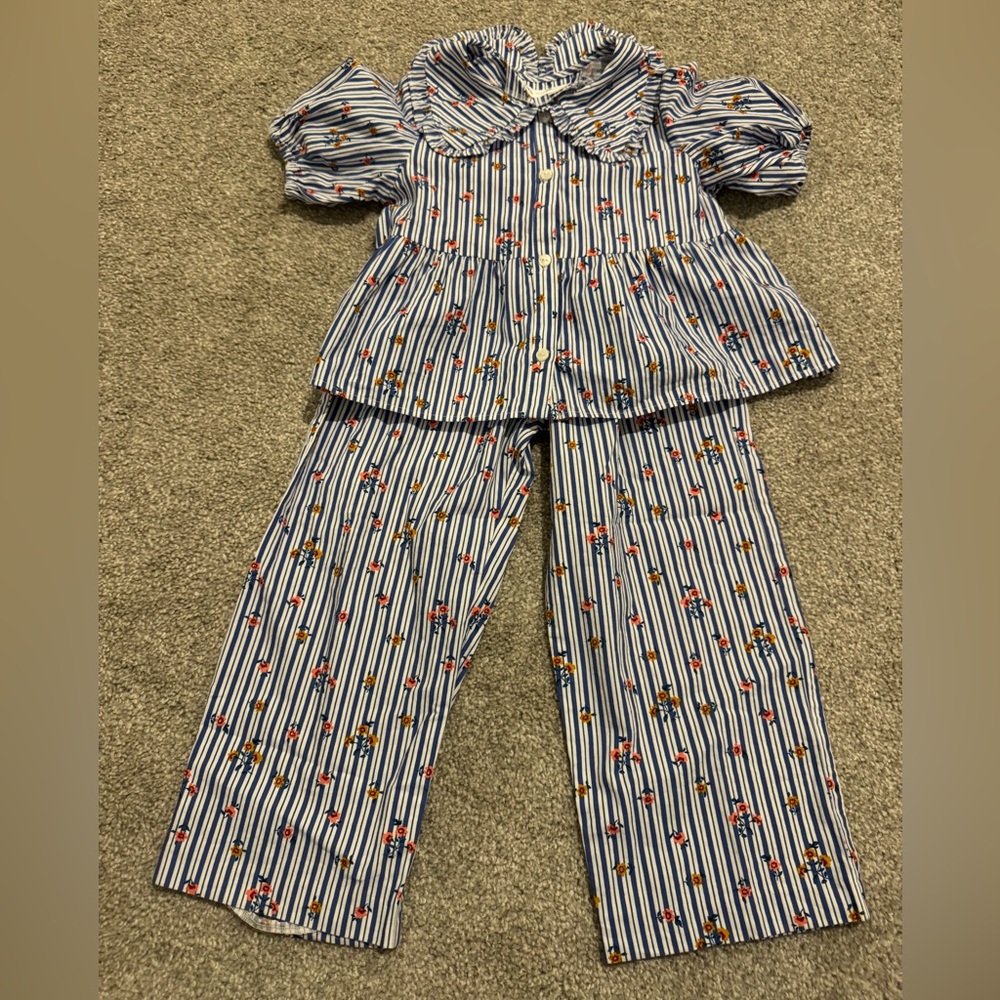 Zara stripe & floral set